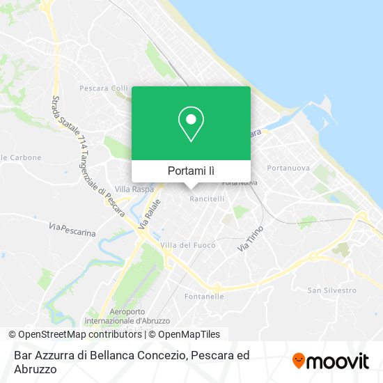Mappa Bar Azzurra di Bellanca Concezio
