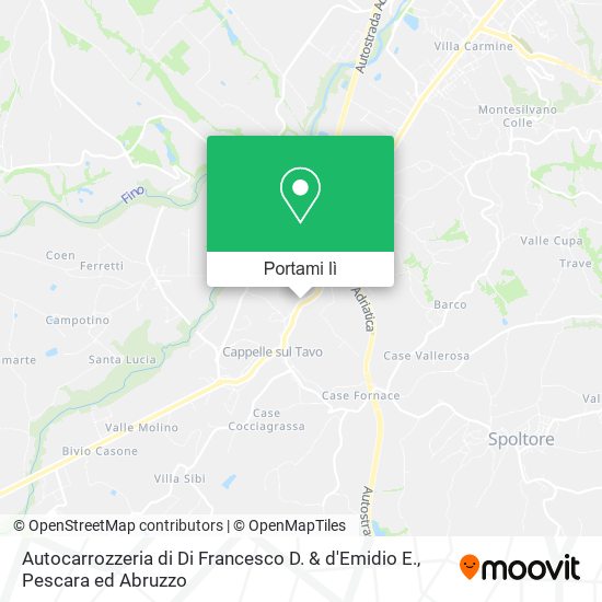 Mappa Autocarrozzeria di Di Francesco D. & d'Emidio E.