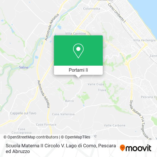 Mappa Scuola Materna II Circolo V. Lago di Como