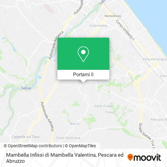 Mappa Mambella Infissi di Mambella Valentina