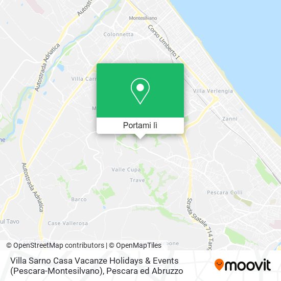 Mappa Villa Sarno Casa Vacanze Holidays & Events (Pescara-Montesilvano)