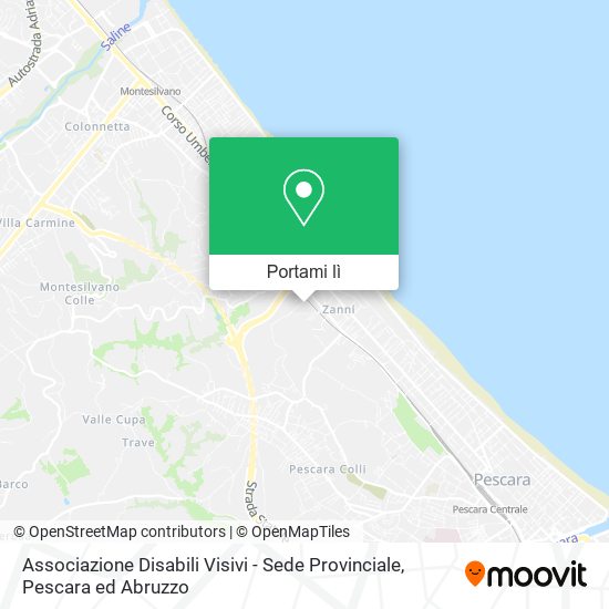Mappa Associazione Disabili Visivi - Sede Provinciale
