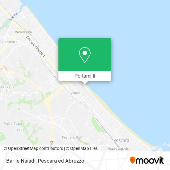 Mappa Bar le Naiadi
