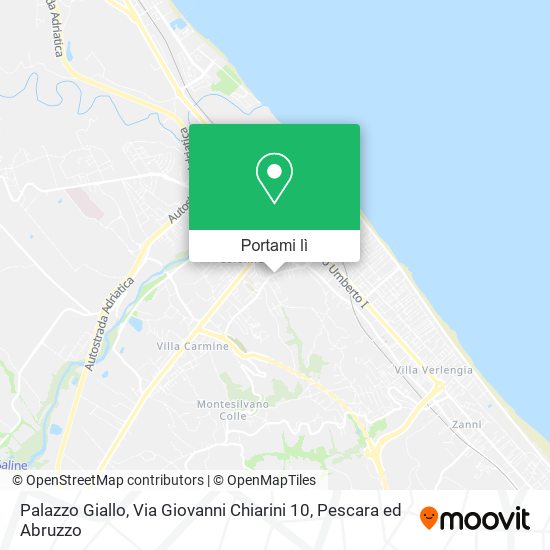 Mappa Palazzo Giallo, Via Giovanni Chiarini 10