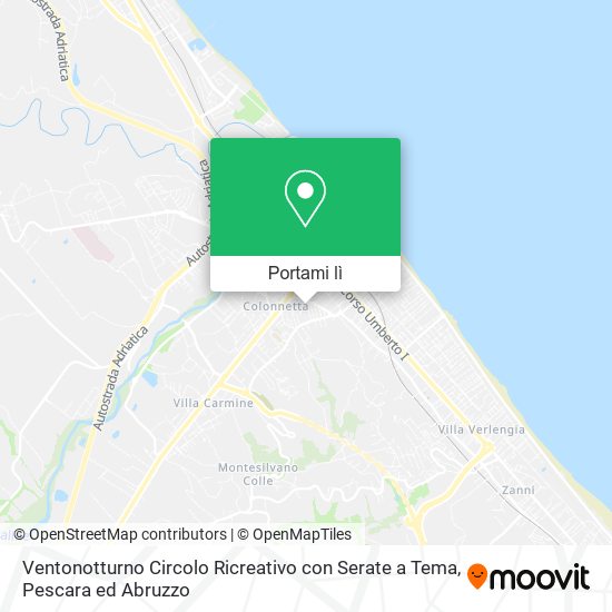 Mappa Ventonotturno Circolo Ricreativo con Serate a Tema