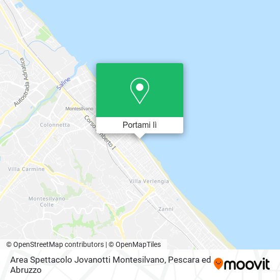 Mappa Area Spettacolo Jovanotti Montesilvano