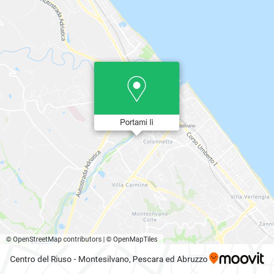 Mappa Centro del Riuso - Montesilvano