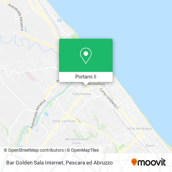 Mappa Bar Golden Sala Internet