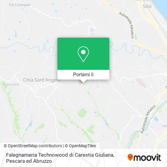 Mappa Falegnameria Technowood di Carestia Giuliana