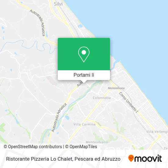 Mappa Ristorante Pizzeria Lo Chalet