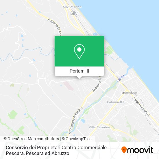 Mappa Consorzio dei Proprietari Centro Commerciale Pescara