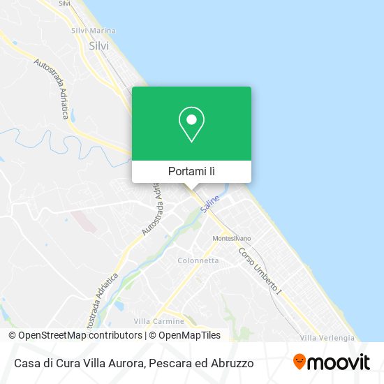 Mappa Casa di Cura Villa Aurora