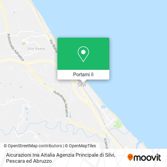 Mappa Aicurazioni Ina Aitalia Agenzia Principale di Silvi