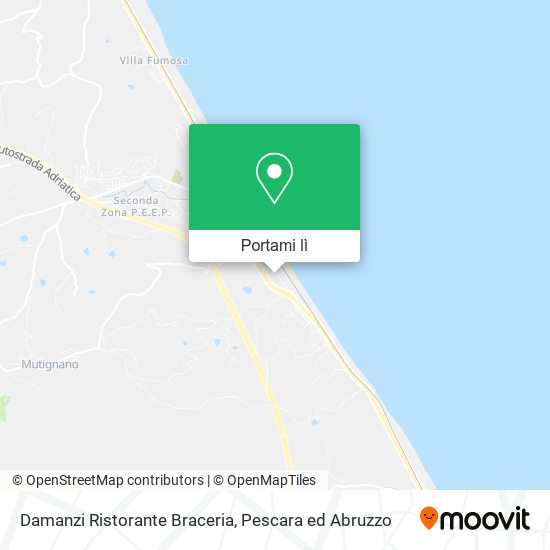 Mappa Damanzi Ristorante Braceria