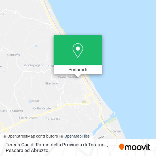 Mappa Tercas Caa di Rirmio della Provincia di Teramo .