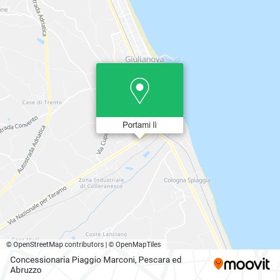 Mappa Concessionaria Piaggio Marconi