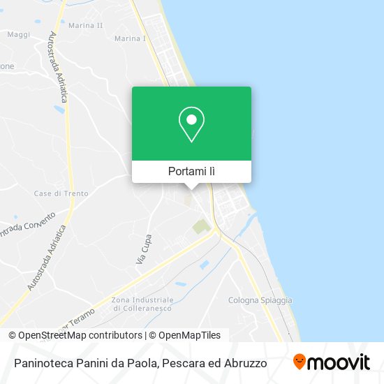 Mappa Paninoteca Panini da Paola