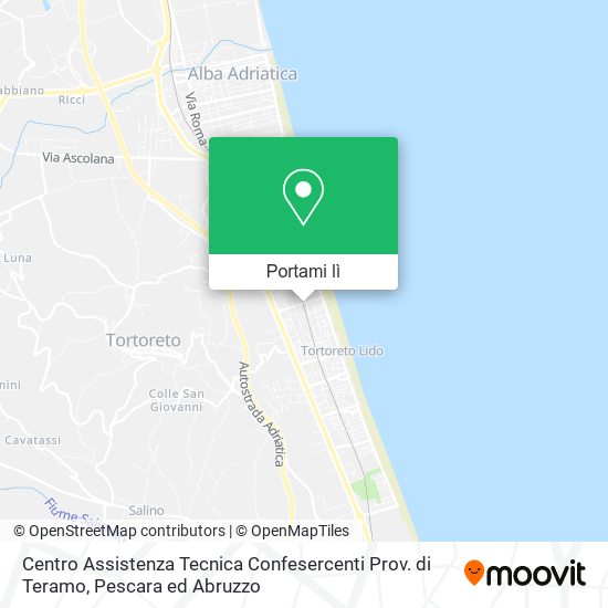 Mappa Centro Assistenza Tecnica Confesercenti Prov. di Teramo