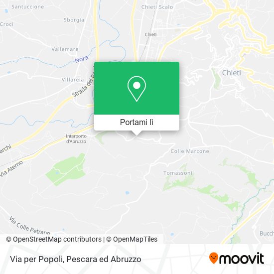 Mappa Via per Popoli