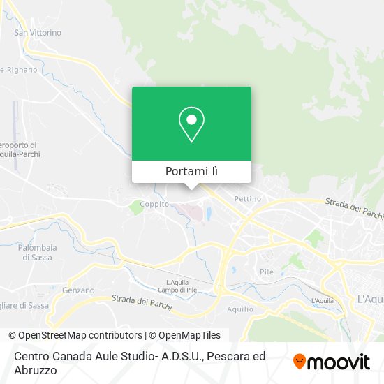 Mappa Centro Canada Aule Studio- A.D.S.U.