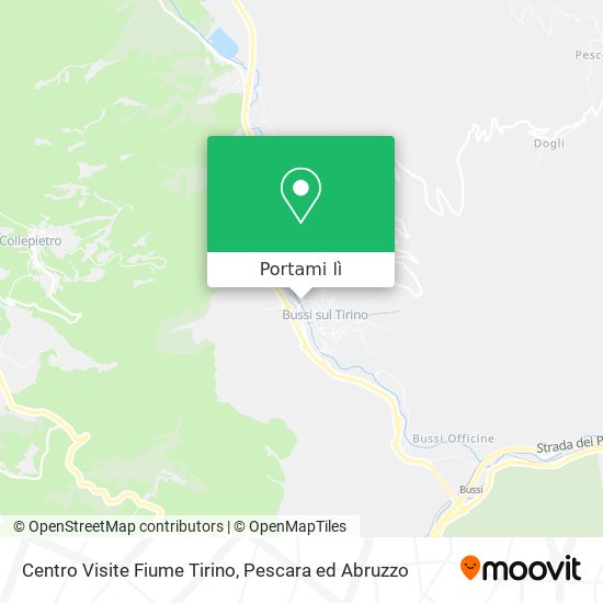 Mappa Centro Visite Fiume Tirino