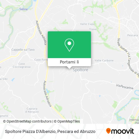 Mappa Spoltore Piazza D'Albenzio