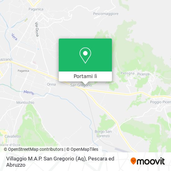 Mappa Villaggio M.A.P. San Gregorio (Aq)