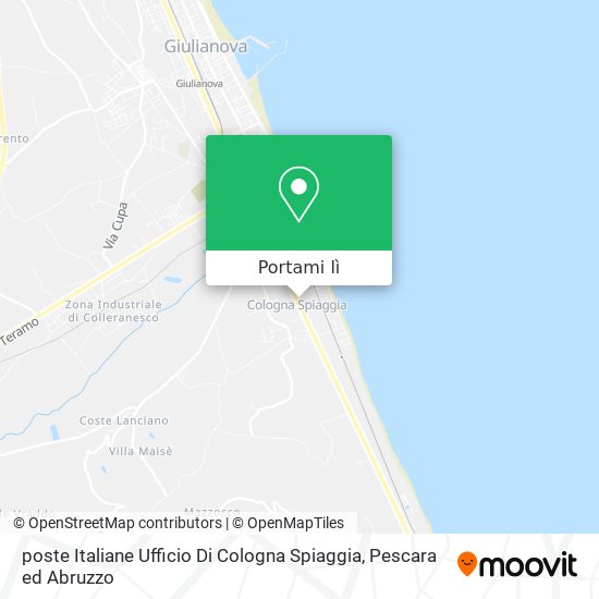 Mappa poste Italiane Ufficio Di Cologna Spiaggia