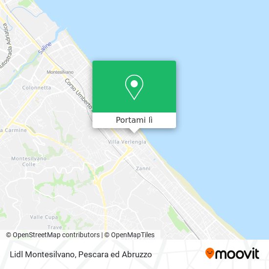 Mappa Lidl Montesilvano