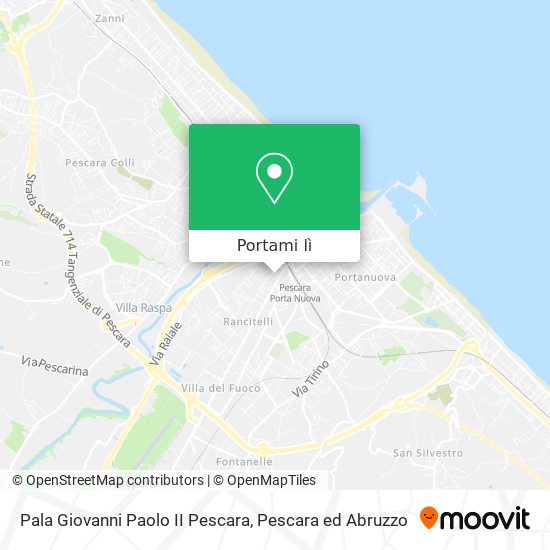 Mappa Pala Giovanni Paolo II Pescara