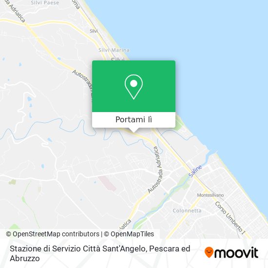 Mappa Stazione di Servizio Città Sant'Angelo