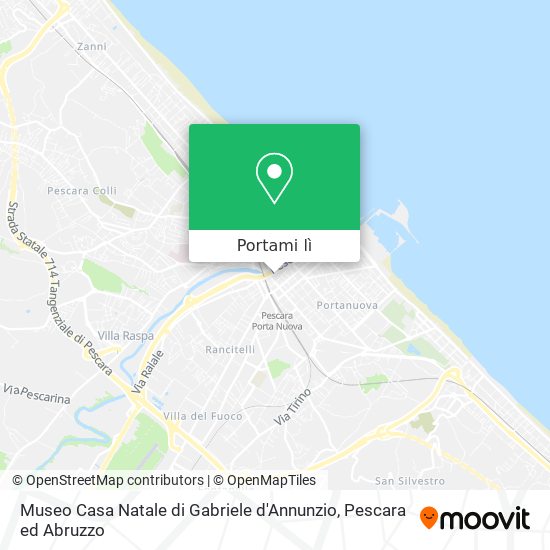 Mappa Museo Casa Natale di Gabriele d'Annunzio