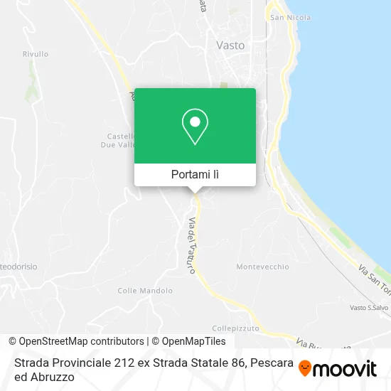Mappa Strada Provinciale 212 ex Strada Statale 86