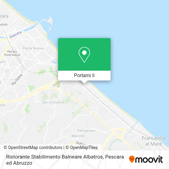 Mappa Ristorante Stabilimento Balneare Albatros