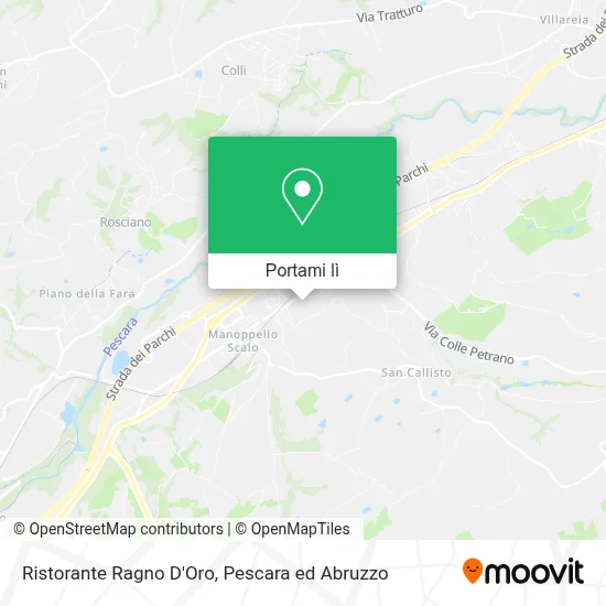 Mappa Ristorante Ragno D'Oro