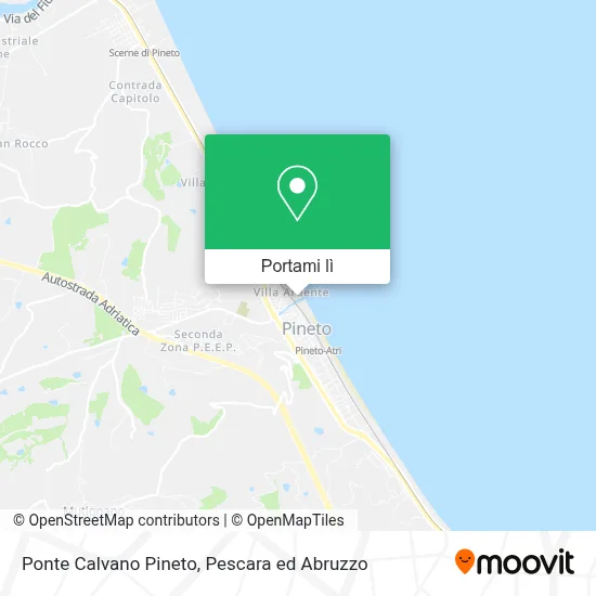 Mappa Ponte Calvano Pineto
