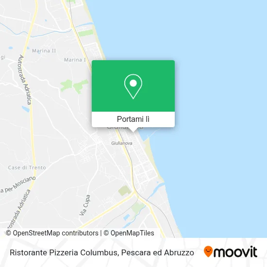 Mappa Ristorante Pizzeria Columbus