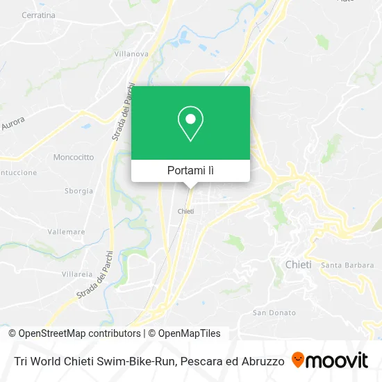 Mappa Tri World Chieti Swim-Bike-Run