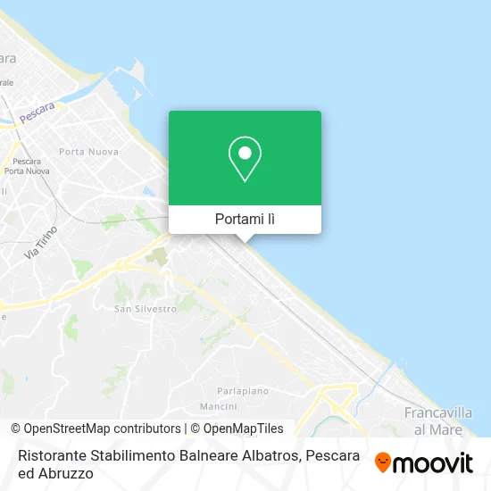 Mappa Ristorante Stabilimento Balneare Albatros