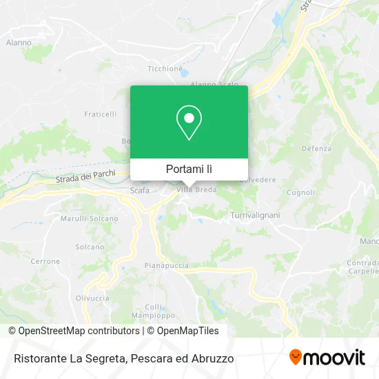 Mappa Ristorante La Segreta
