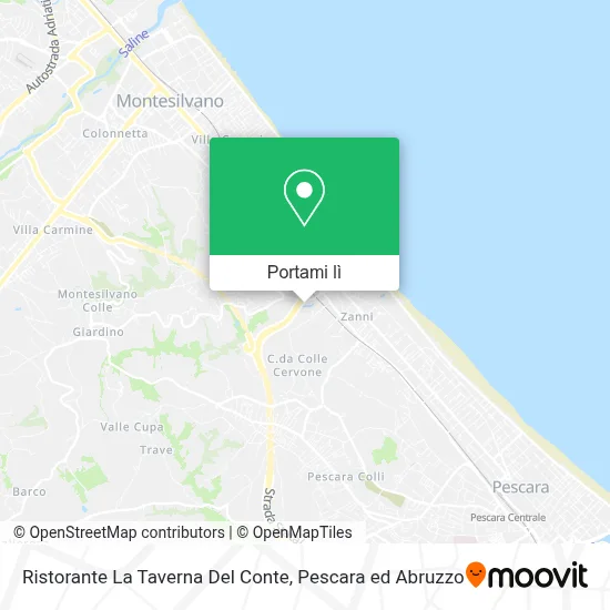 Mappa Ristorante La Taverna Del Conte