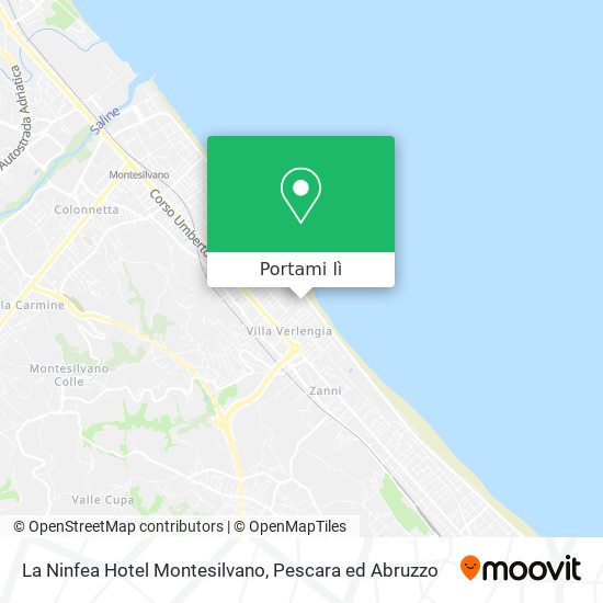 Mappa La Ninfea Hotel Montesilvano