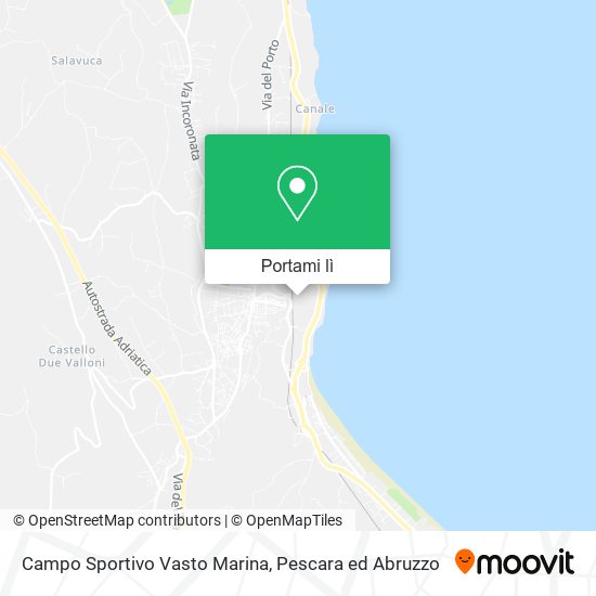 Mappa Campo Sportivo Vasto Marina