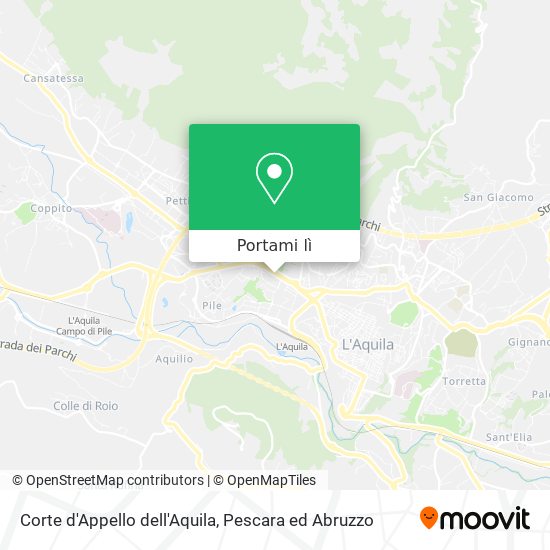 Mappa Corte d'Appello dell'Aquila