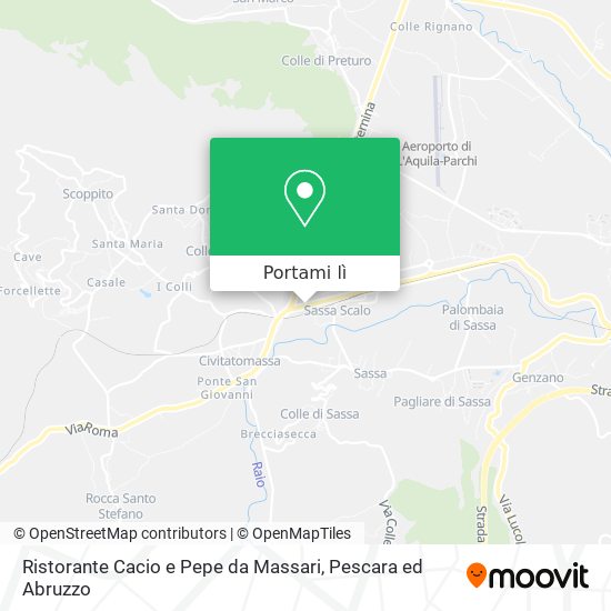 Mappa Ristorante Cacio e Pepe da Massari
