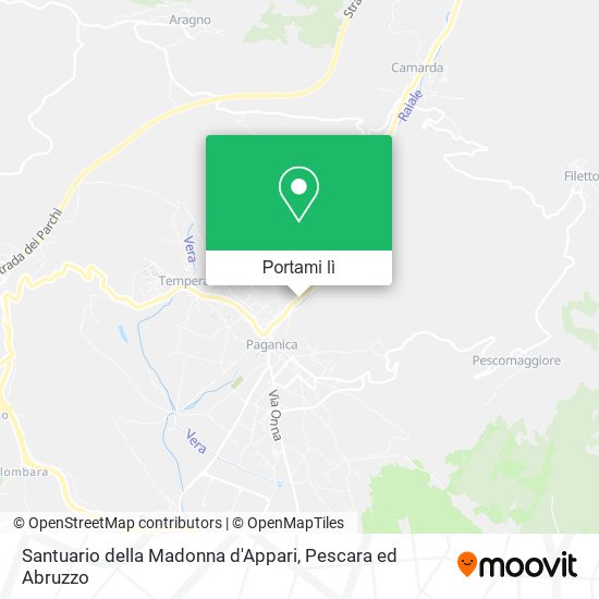 Mappa Santuario della Madonna d'Appari