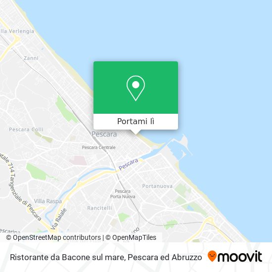 Mappa Ristorante da Bacone sul mare