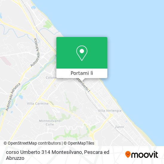 Mappa corso Umberto 314 Montesilvano
