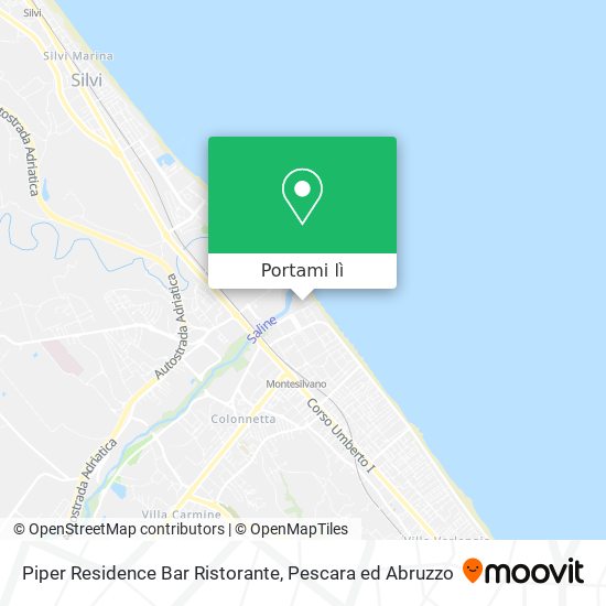 Mappa Piper Residence Bar  Ristorante