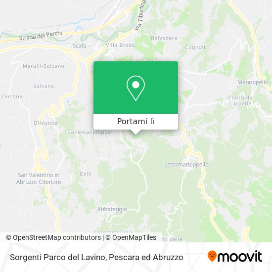 Mappa Sorgenti Parco del Lavino